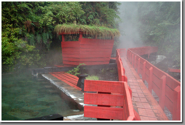 Hot springs of Termas Geometricas, Conaripe, Chile