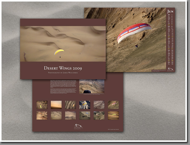 Desert Wings 2009 - paragliding poster calendar