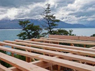 Casa Hexagon version 2.0 - Constructing a new house of Casa Hexagon, Lago General Carrera, Aisen, Patagonia, Chile