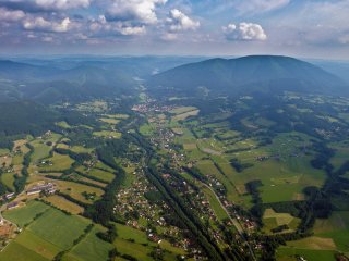 Ceske Beskydy - Lysa Hora range and Sance reservoir and dam, Moravian-Silesian Beskids, Czech Republic