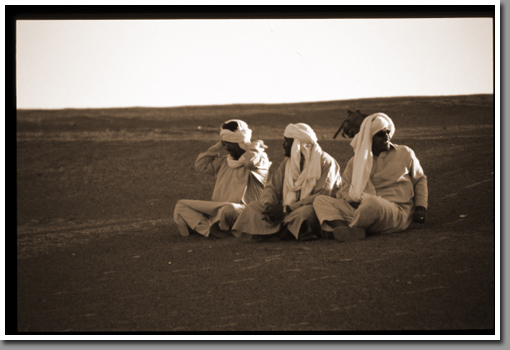 Libyans enjoying the view of  Waw Al Namus